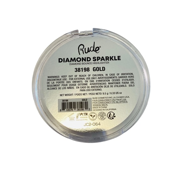 Rude Diamond Sparkle Highlighter GOLD 38198 Face, Body Highlighter - Picture 5 of 6